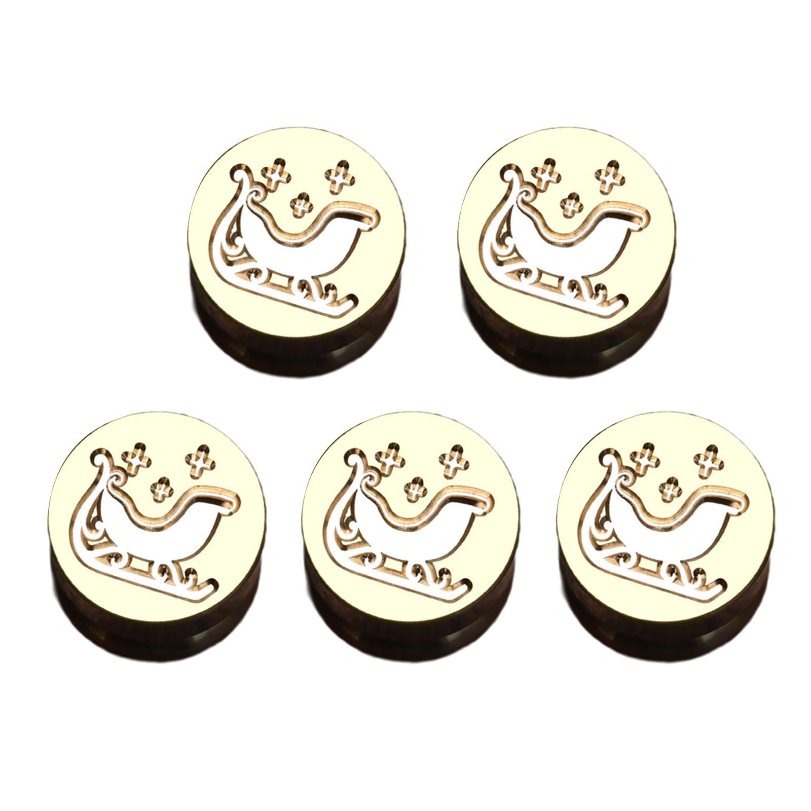 Tsophreniq 5Pcs Christmas Sealing Stamp Head for Wedding Invitations Envelope Scrapbooking, Embossed Sealing Stamp Replacements Christmas Seal
