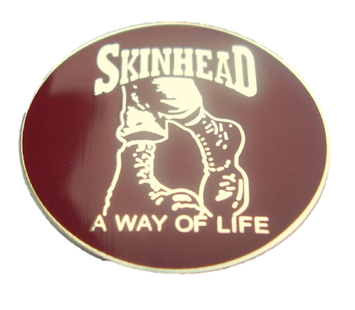 Skinhead A Way Of Life Boots Enamel Pin Badge (Burgundy)