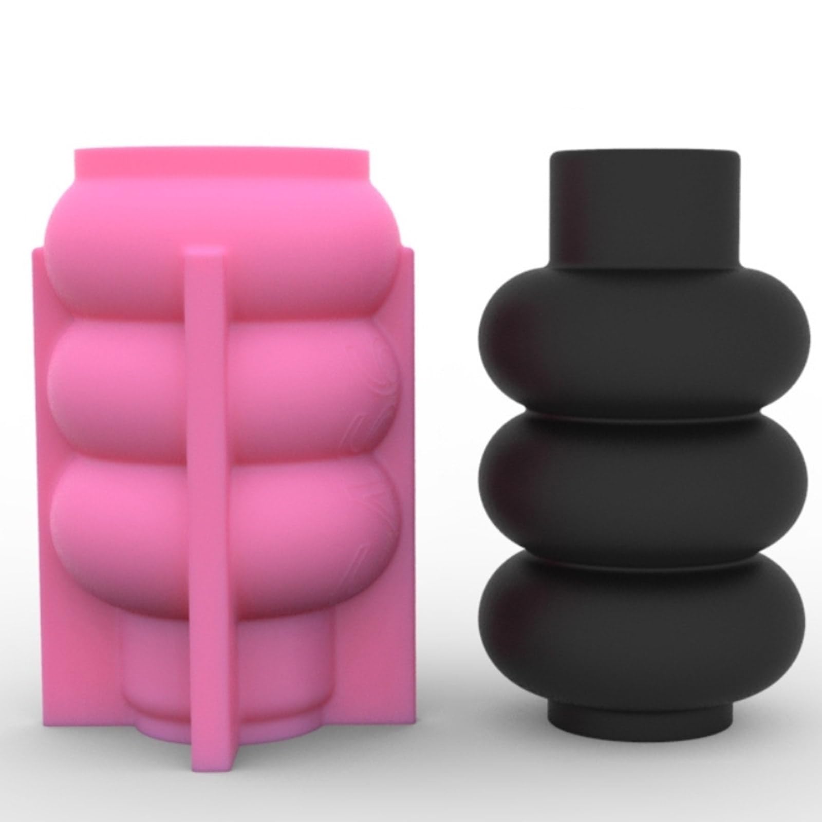 Jarrón de resina de silicona, molde de fundición de resina para soporte de brochas de maquillaje, arreglo floral, jarrón de adorno