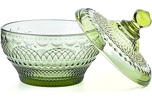 Sungmor Vintage Embossed Glass Candy Dish