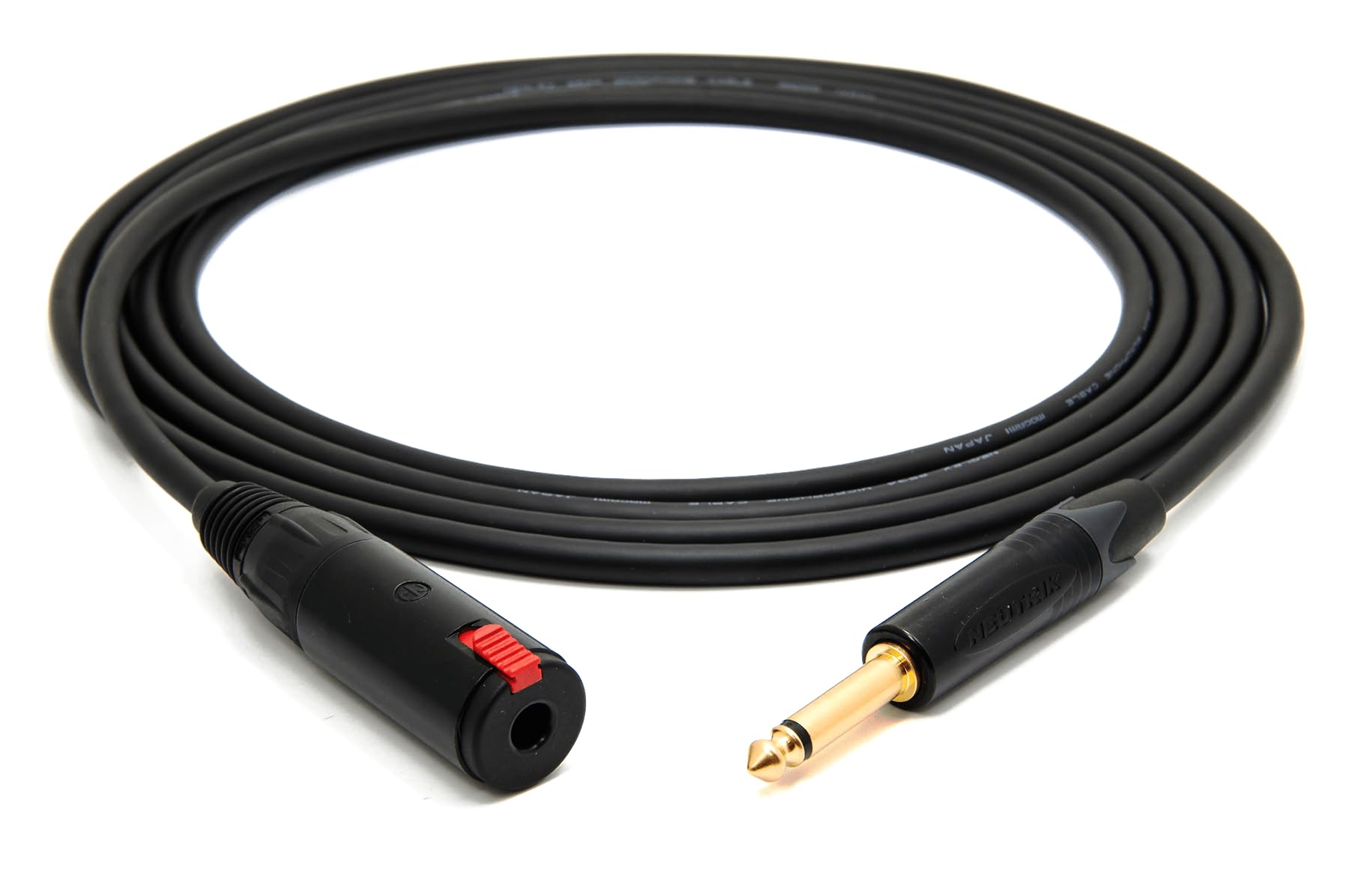enoaudio Mogami 2534 Quad Verlängerung Kabel Unsymmetrische | Neutrik Gold 6,3mm TS klinke - 6,3mm Buchse | HiFi, 0,5 m