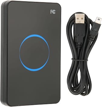 Square Card Reader, Card Skimmer USB Interface ID Reader ID R80D 125kHz Nfc Writer with LED Indicator Light/Buzzer