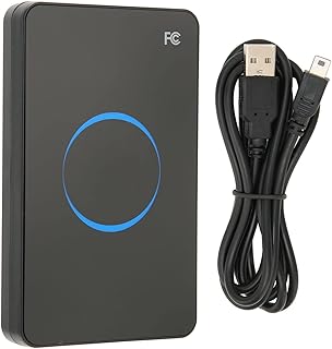 ID Card Reader, 125kHz Smart RFID Card Reader USB Interface NFC Reader with LED Indicator Light and Buzzer for Win LIUNX Vista Android
