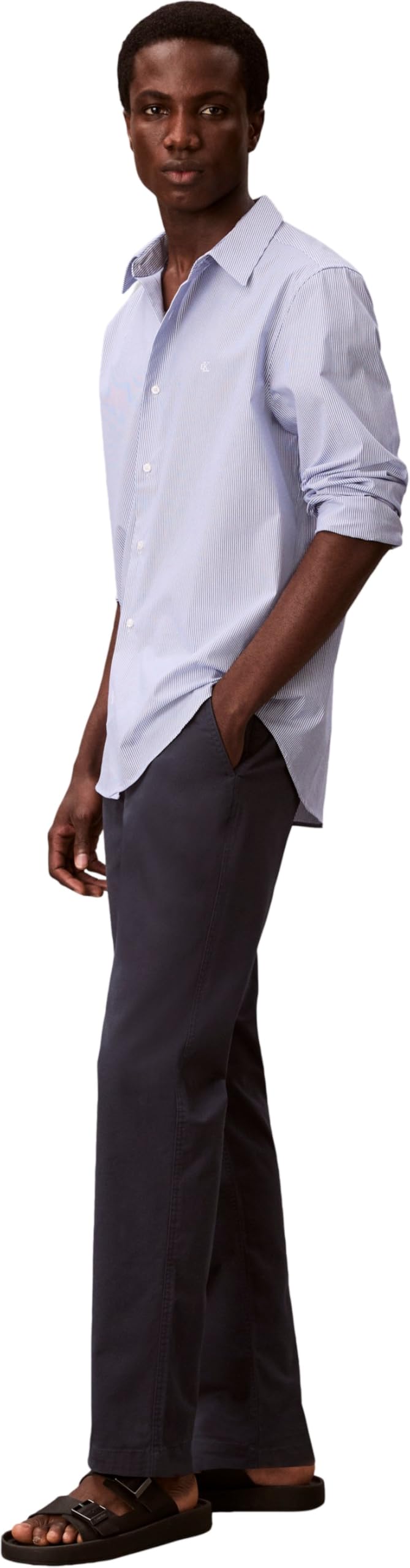 Calvin Klein Slim Comfort Cotton Chino Pant Lv04rf618g - Nieformalne spodnie Mężczyźni