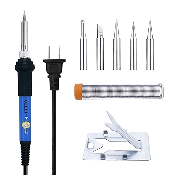 FEITA可调温电烙铁套装带多款烙铁头和配件