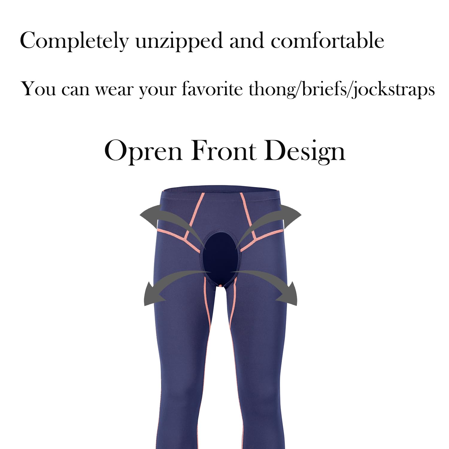 SUMABA Pantalones de compresión para hombre, capa base, leggings atléticos, mallas frescas y secas, apertura frontal, entrenamiento, deportes, gimnasio, correr, yoga