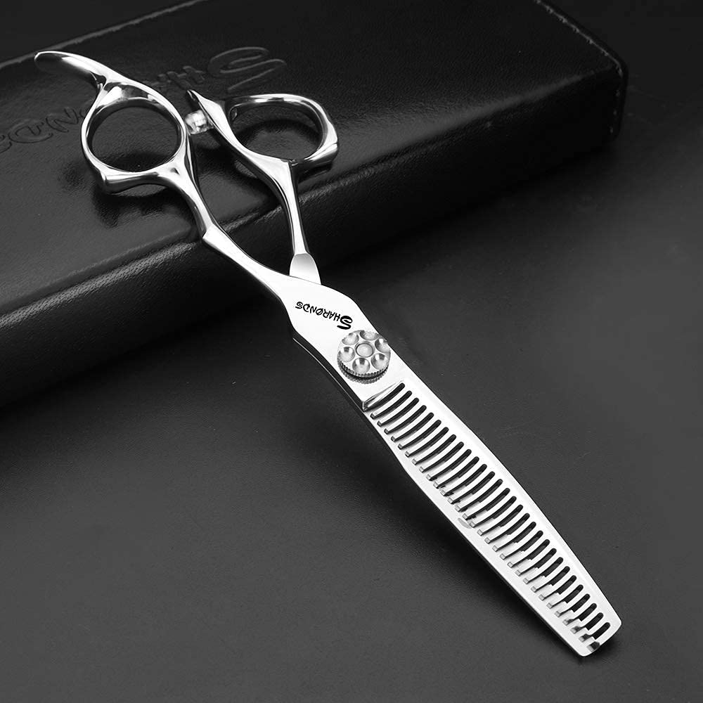 Sharonds - Set di forbici professionali da parrucchiere, 15 cm, set di forbici da barbiere e regolatore per pettini