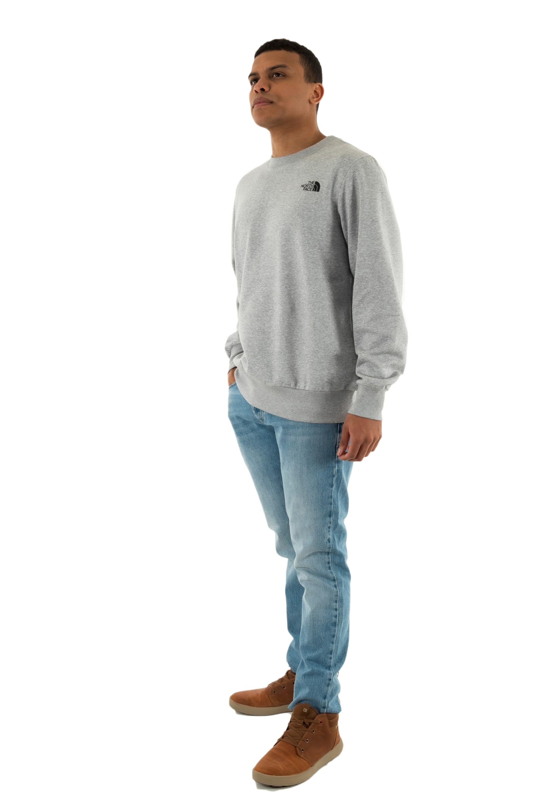 The North Face Men's Simple Dome Crew Sweatshirt, Tnf Light Grey Heather, XL