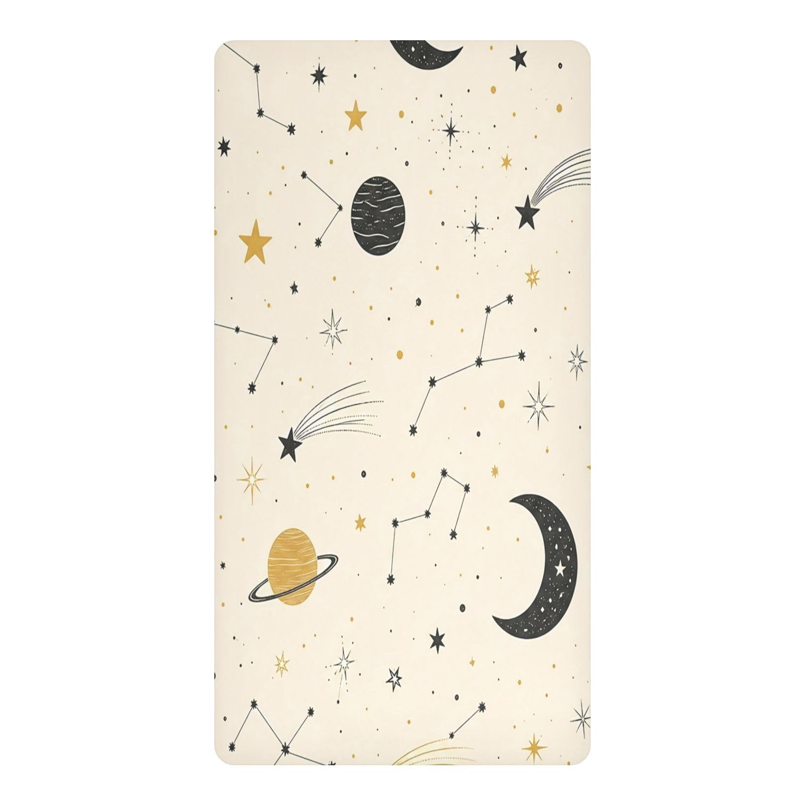 BOESI Space Star Waterproof Crib Sheet,Fitted Mattress Protector