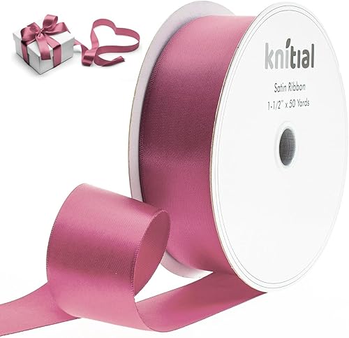 Miniatura 8 de Cinta de satén azul bebé de 1-12 pulgadas x 50 yardas, doble cara para envolver regalos y manualidades