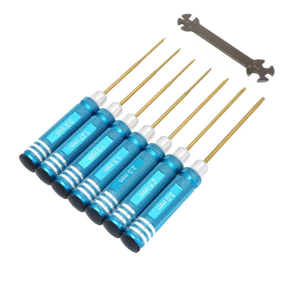 Comodo 175Mm Blue Hex Screwdriver Tool Set For Drone Aircraft Model Repair Compatible With Rc Helicopter Uav Maintenance(175Mm Blue)