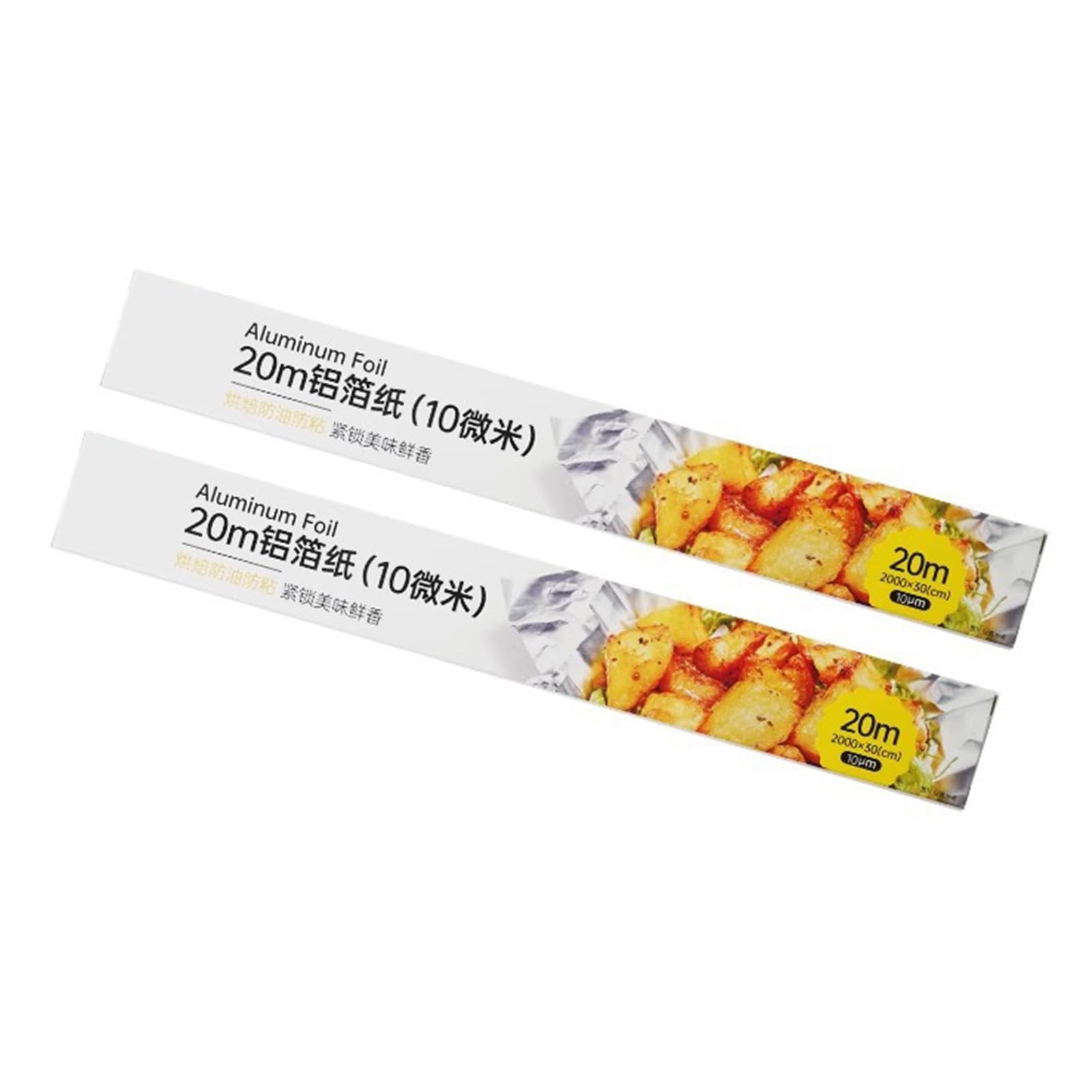 Papier d'aluminium résistant lot de 2 rouleaux avec bordure dentelée