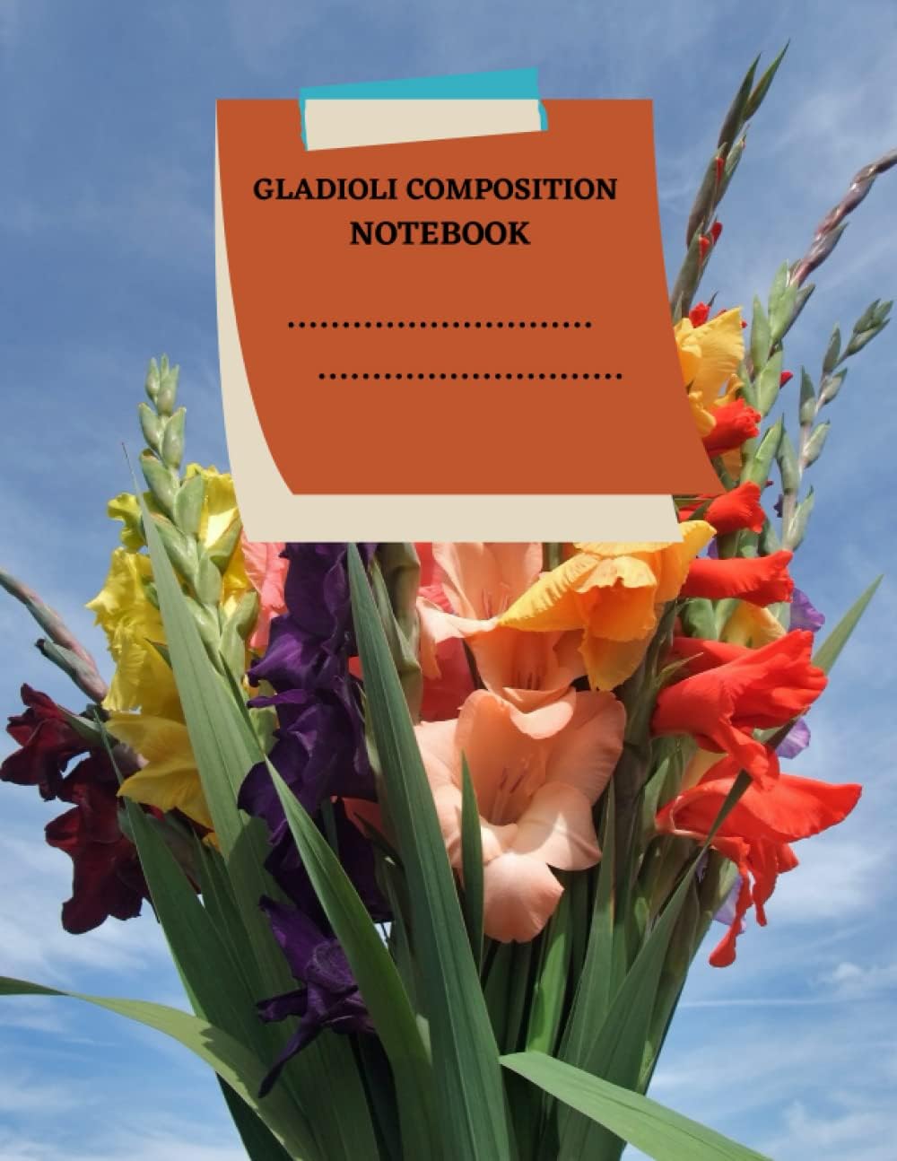 Gladioli Composition Notebook : Wide Ruled Lined Paper Notebook Journal | Flower composition notebook | Unique Atttractive Interior Design Notebook: ... For Boys, Girls, Adult, Teens - 120 Pages
