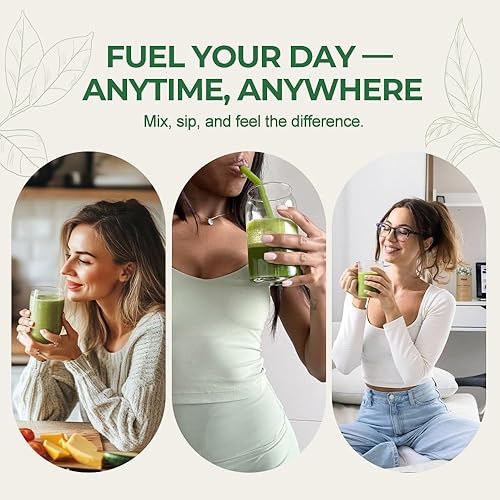 Miniatura 6 de Super Greens Powder Superfood, suplemento diario en polvo verde con probióticos mezcla de bebidas para hombres y mujeres, mezcla de verduras,