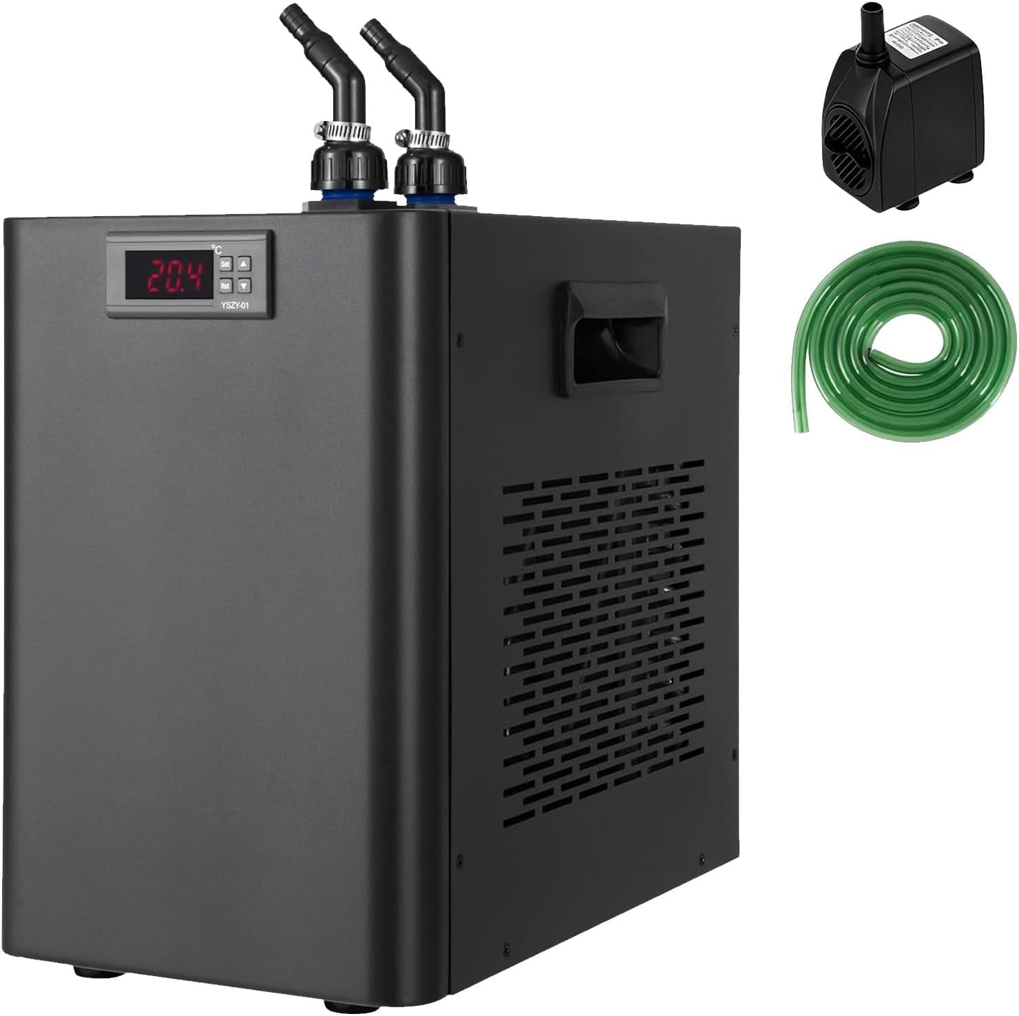 LYJIANGXIN Aquarium Chiller 160L/300L/500L, Compressor Water Cooler with Circulation Pump and Tubing, Adjustable Fish Tank Chiller for Freshwater, Saltwater, Axolotl, Coral and Hydroponics