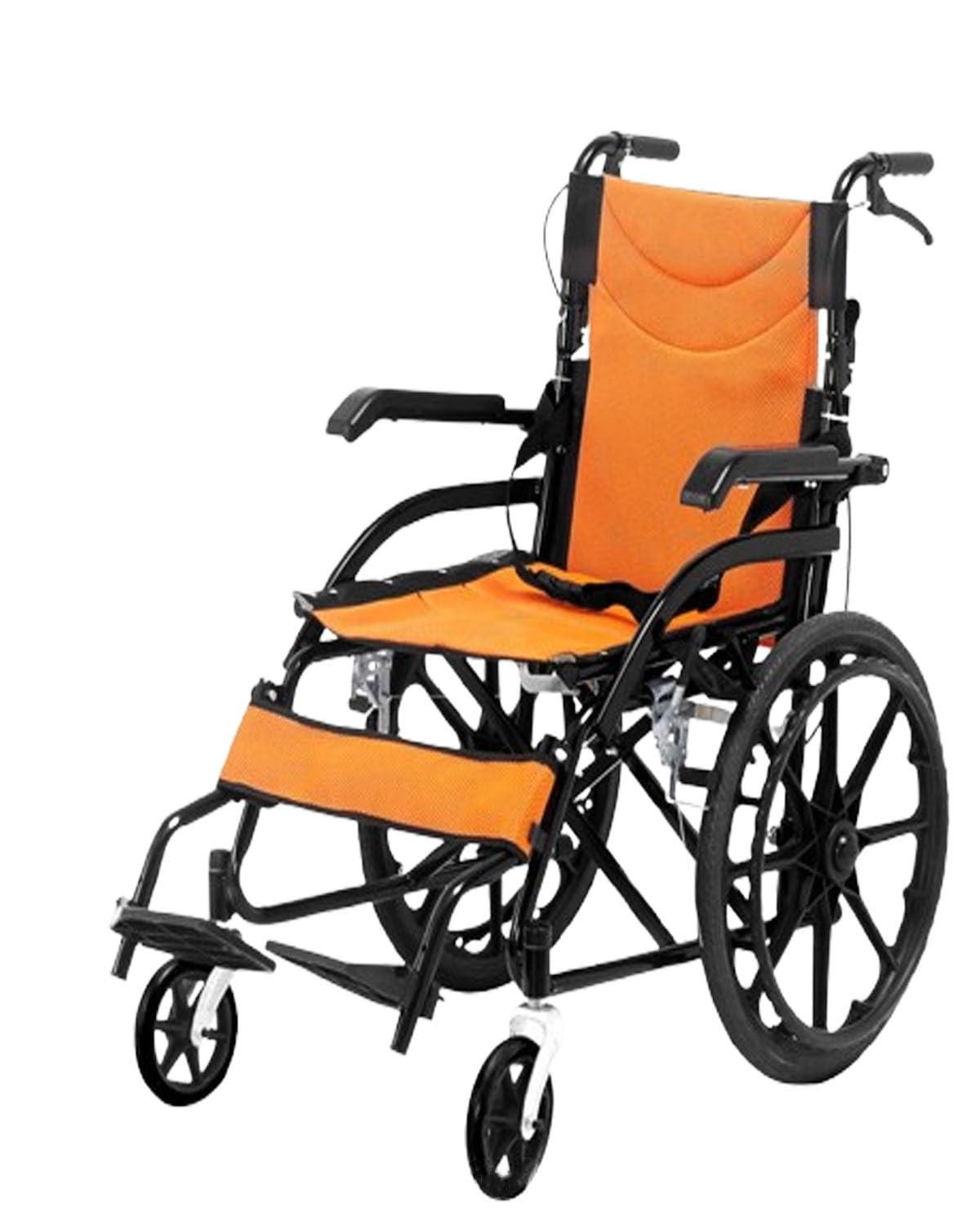 Silla De Ruedas Autopropulsable para Adultos,Silla De Ruedas Plegable Ligera Autopropulsable,Silla De Ruedas Plegable De Aluminio,con Frenos,Ligera,Ancho 46 Cm,Fácil Plegado c