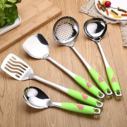 1 Juego de 6 Utensilios de Cocina de Acero Inoxidable, Pala, Cuchara, Utensilios de Cocina antiadherentes, Suministros de Cocina, Utensilios de Cocina para el hogar