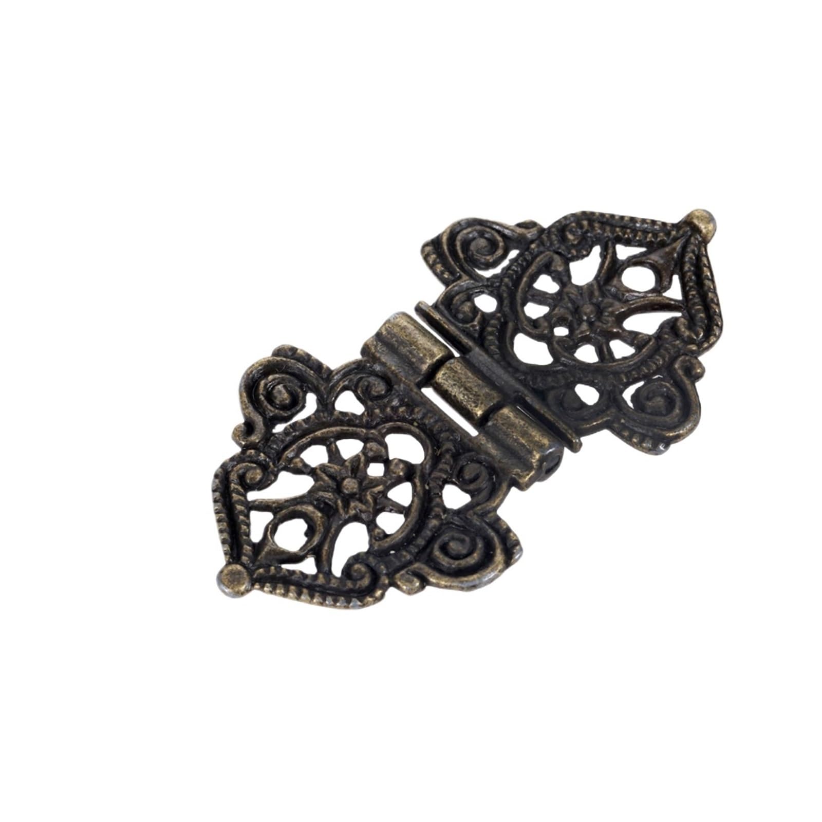 Kdhcvkz Antique Bronze 10Pcs Hinges With Screw 53 * 28Mm Door Cabinet Hinges(Antique Bronze)