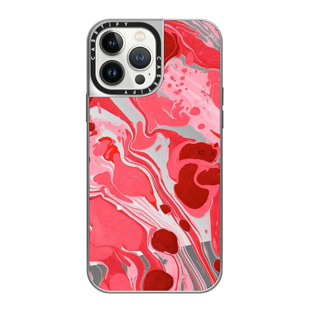 Coque miroir iPhone 13 Pro Max CASETiFY compatible MagSafe argent