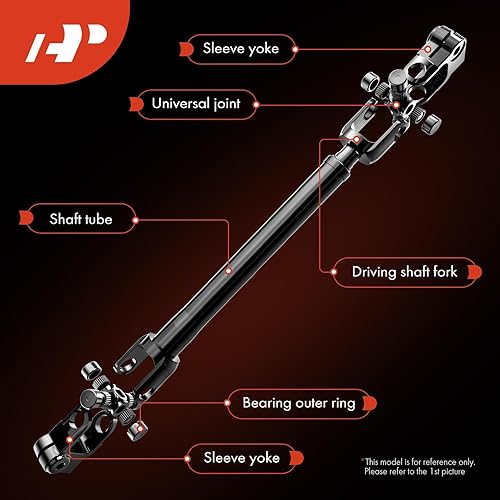 Miniatura 3 de A-Premium Eje de dirección intermedio para columna de dirección compatible con Jeep Grand Cherokee 1995 1996 1997 1998, repuesto # 52079050