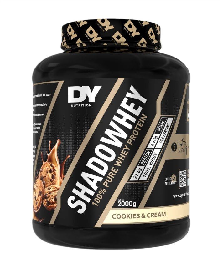 Dorian Yates ShadoWhey 100% Pure Whey Protein, Cookies & Cream - 2000g