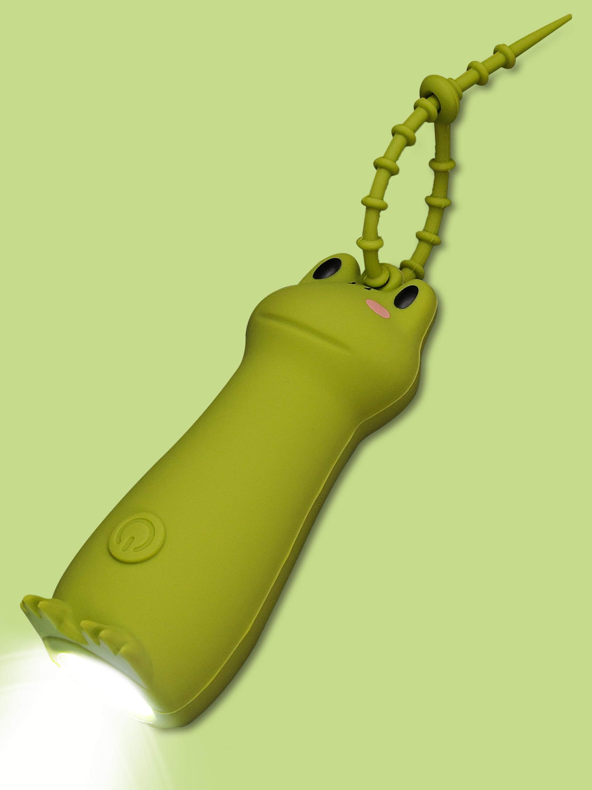 Ammonite Frog Mini Flashlight, Dimmable Silicone Lamp, Rechargeable Small Light, Portable for Camping Hiking Emergencies Bedside