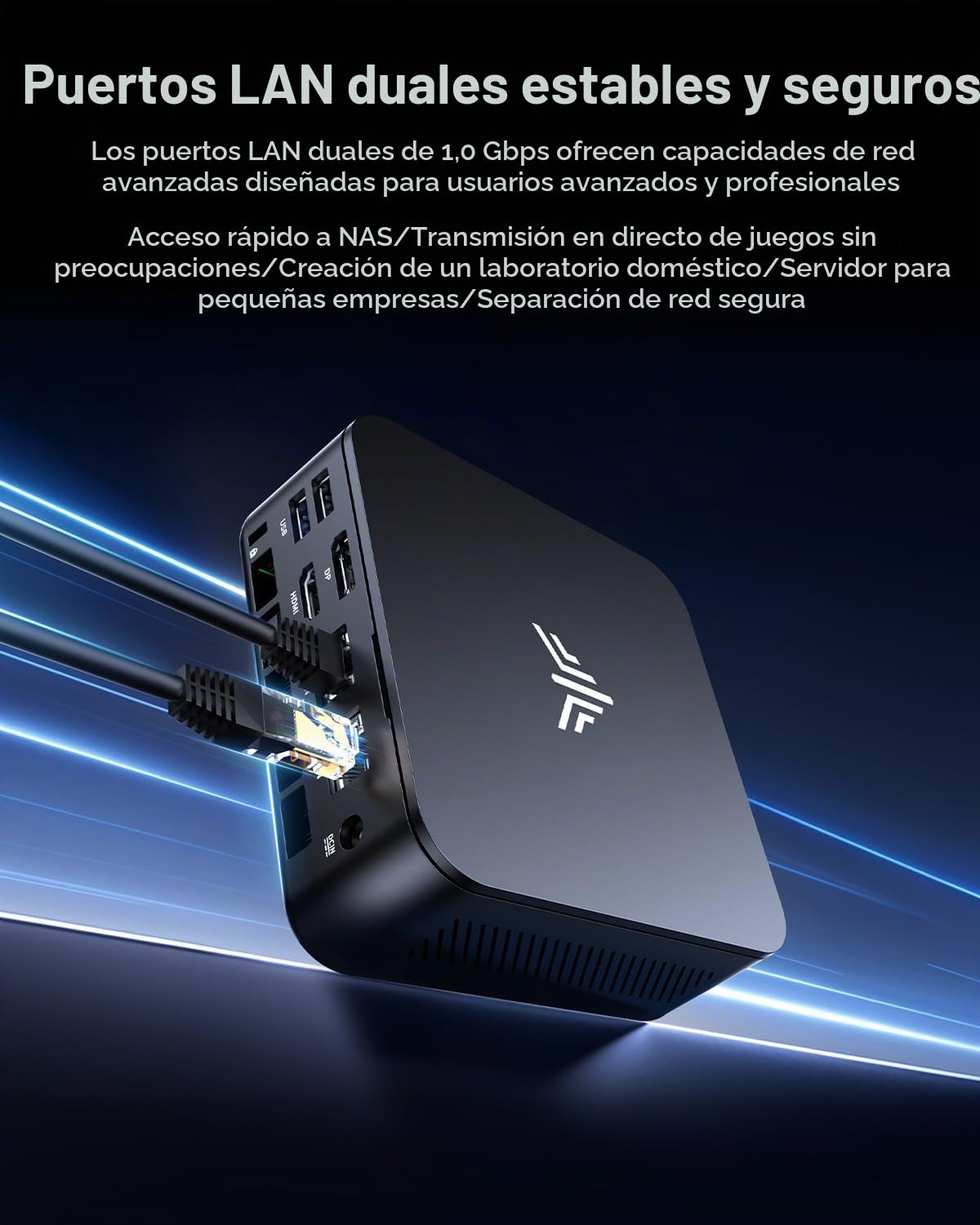 NiPoGi Essenx E3 Mini PC АMD Ryzen 5 3500U (Mejor que N150/Máx. 3.7GHz/28W) Win11 Pro 16GB DDR4 512GB SSD, Mini Ordenador con Doble LAN/Triple Pantalla 4K/WiFi/Bluetooth/USB 3.2 para Oficina y Escuela
