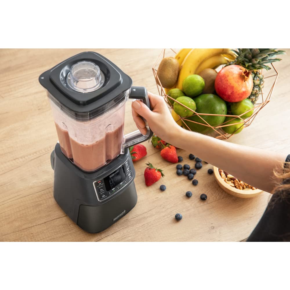 Sencor Super Frullatore Sottovuoto Automatico - Blender Professionale 1500W Multifunzione con Tecnologia Nutri Smart, Miscelazione Multicyclone con 8 Lame - per Smoothies, Zuppe, Noci & Altro