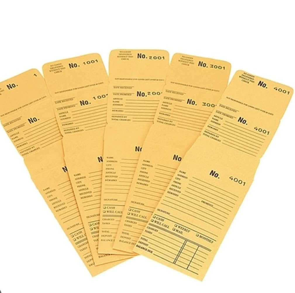 100 Jewelry Repair Envelopes Numbered in Consecutive Order (Random Series)