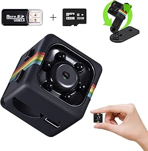 Spy Camera No WiFi, Bextgoo Hidden Camera with 32GB Memory Card, Mini Camera, 12MP Photo Shoot, 1080P Video, Night Vision, Motion Detection, 360°Rotation Bracket