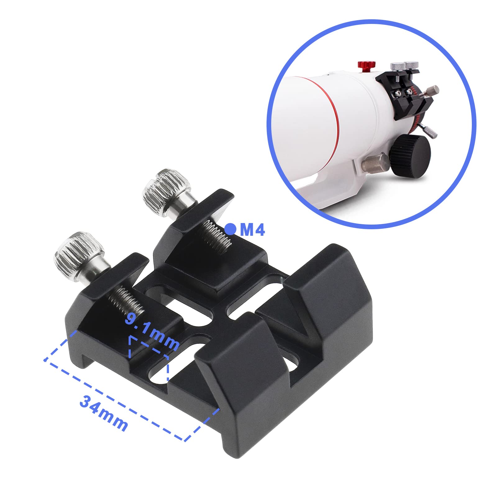 EMSea Base a coda di rondine in lega di alluminio compatibile con Celestron C8/C8HD/C925/C11HD, compatibile con SKYRVER 80ED/100ED/102ED/130APO Finder Scope