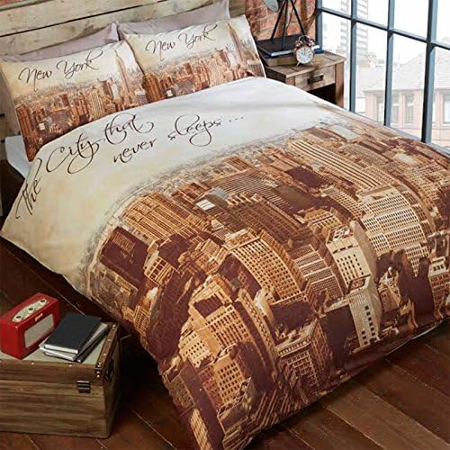 Just Contempo Vintage Map Duvet Cover Set, Double, Green