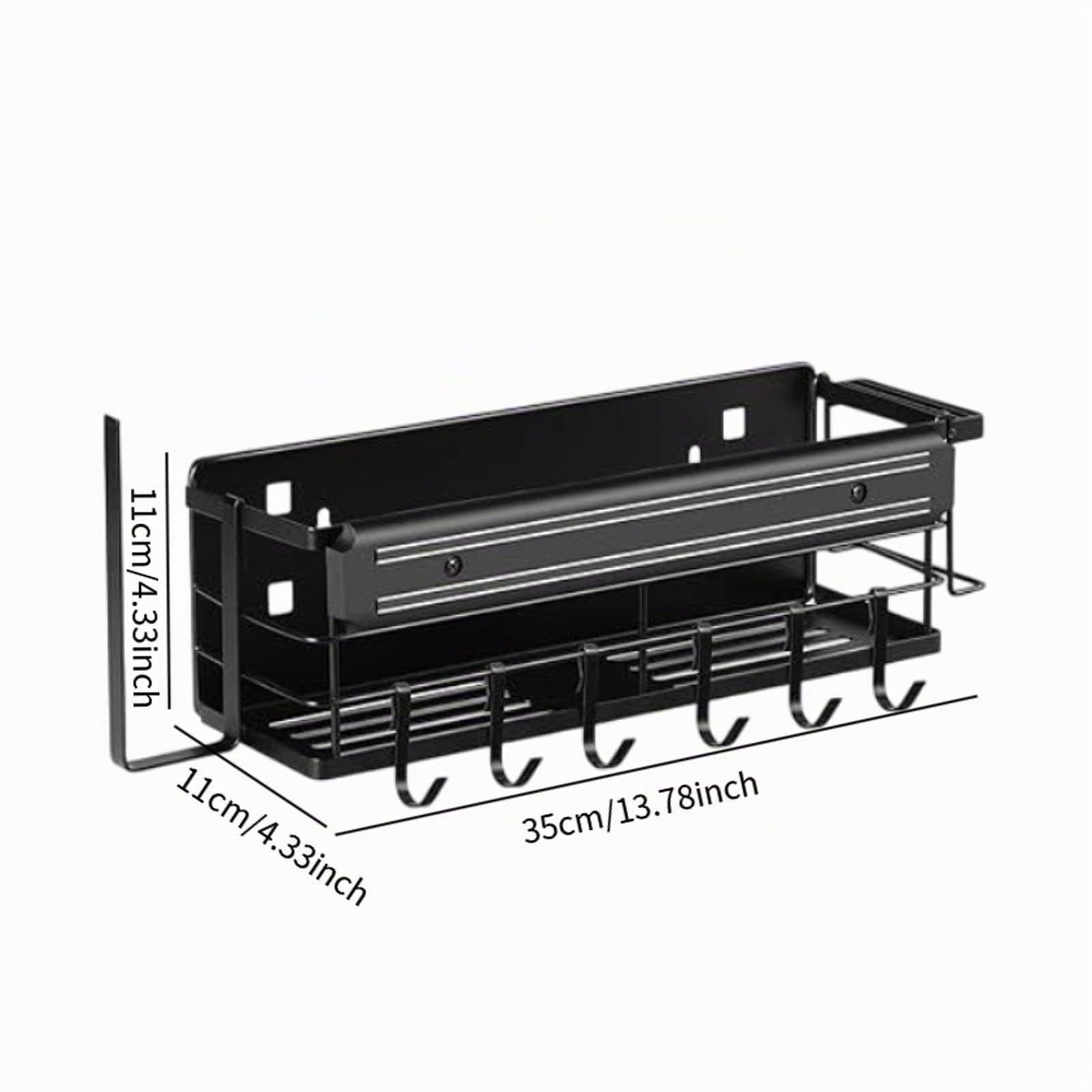 F Fityle Ratch de Parrilla BBQ Organizador de Almacenamiento de la Parrilla Soporte de Herramientas Fácil instalación de Montaje en la Pared Estante de