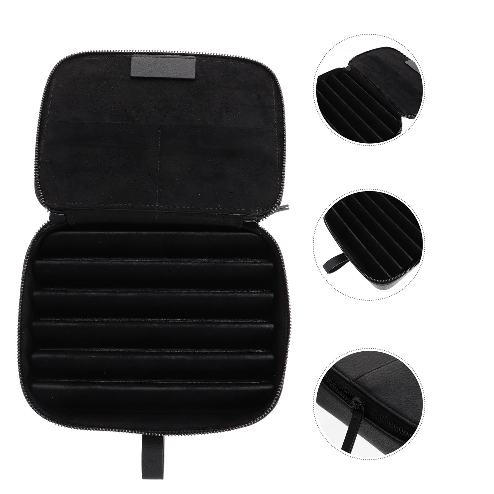 IMIKEYA Estuche de Transporte Multifuncional y Material de Superfibra Resistente a Rayaduras Diseño de Cremallera para Correas de Reloj Adecuado para Viajes y Salidas