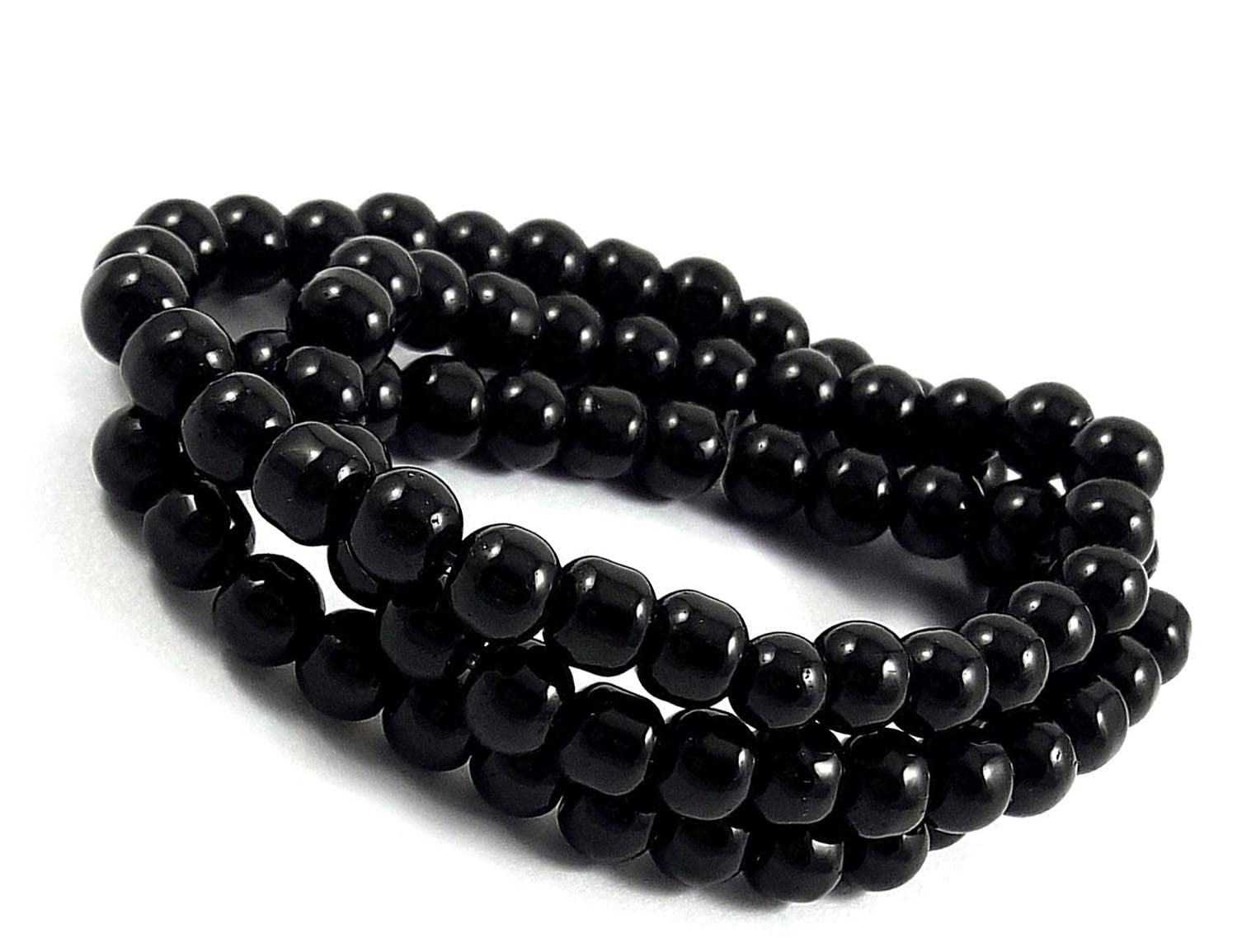 ZEGEL-Black Glass Beads Bracelets & Beaded Jewellery for Men and Women, Fashion Bracelet, Wristband, Stylish Bracelet,Hand Band For Men/Women- Pack of 1 (B0B6SNX8QC) Amazon Price History, Amazon Price Tracker