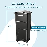 Vista 4 de Architectural Mailboxes 6900B Elephantrunk Caja de Entrega de Paquetes Negra