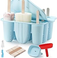 Vista 1 de Moldes de Paletas para Niños, 9 Piezas Moldes de Paletas de Silicona Sin BPA Fabricante de Paletas Moldes de Polos de Hielo Fabricante de Polos
