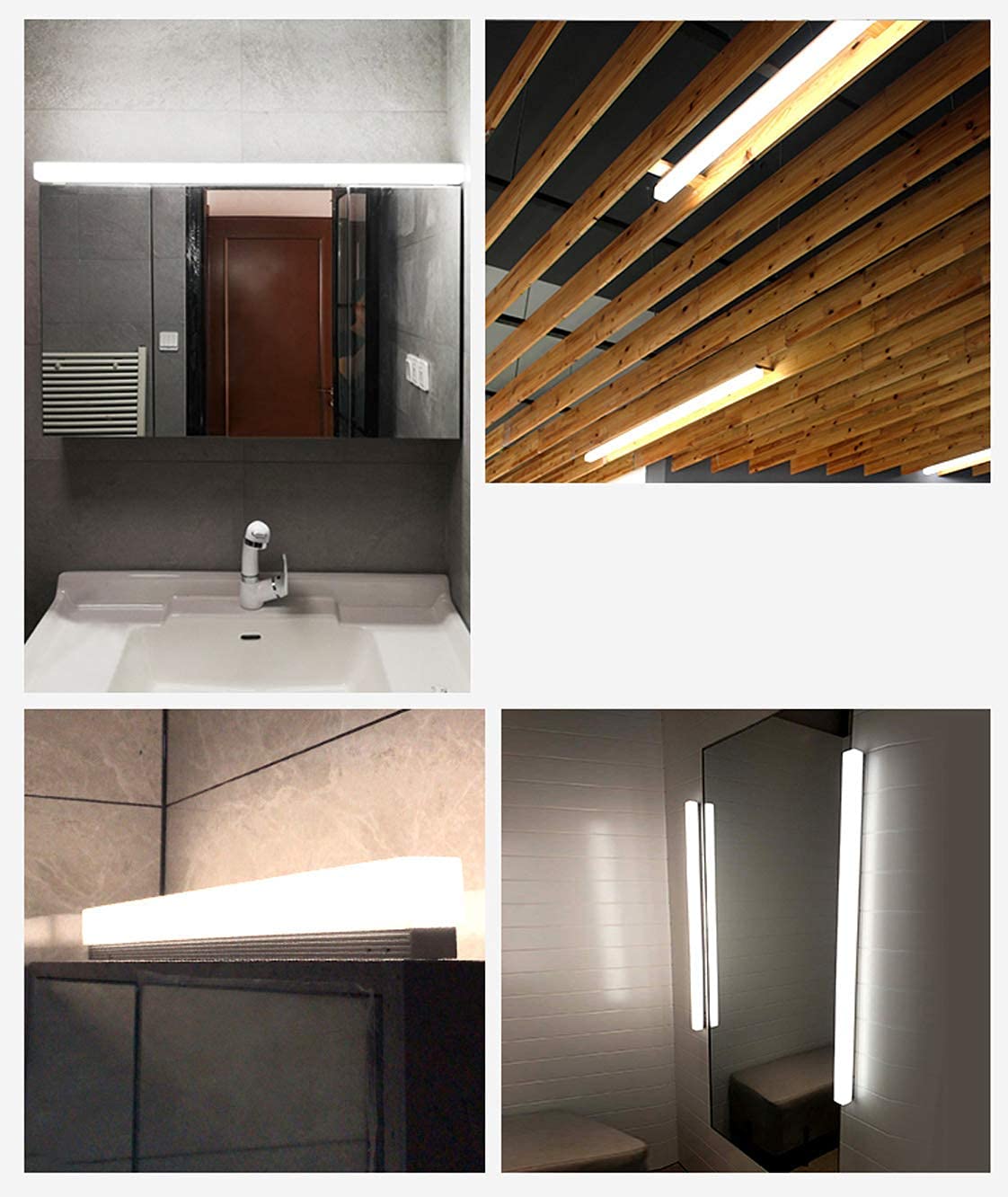 Lampada da specchio a LED per bagno IP44 Lampada da trucco per bagno Lampada da parete a specchio Apparecchio di illuminazione Lampada da parete per interni Moderna per bagno Luce fredda 6000K