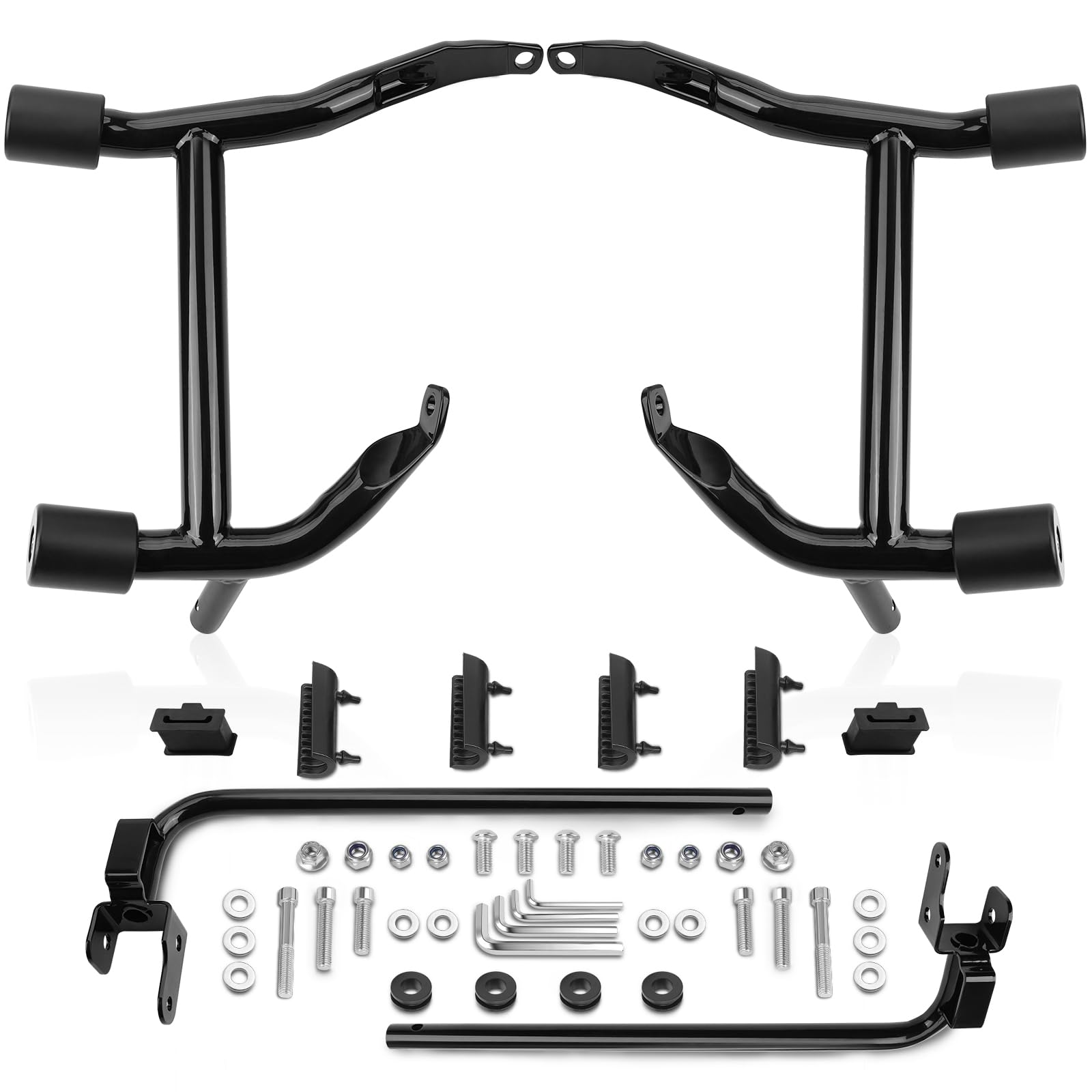 Saddlebag Guards Tip-Over Crash Bars Rails Rear Saddlebags Support Bracket Protection Kit for Touring Street Glide FLHX Road Glide Road King Electra Glide Ultra Limited CVO 2014-2026