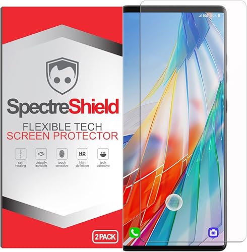 Miniatura 2 de Paquete de 2 protectores de pantalla compatibles con LG Wing Protector de pantalla Accesorios amigables con funda flexible de cobertura completa,