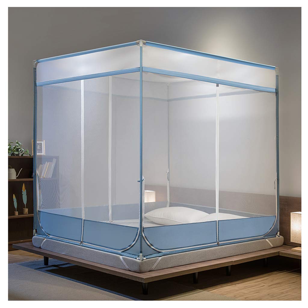 Tente de couchage moustiquaire bleue pour sécuriser le lit des enfants