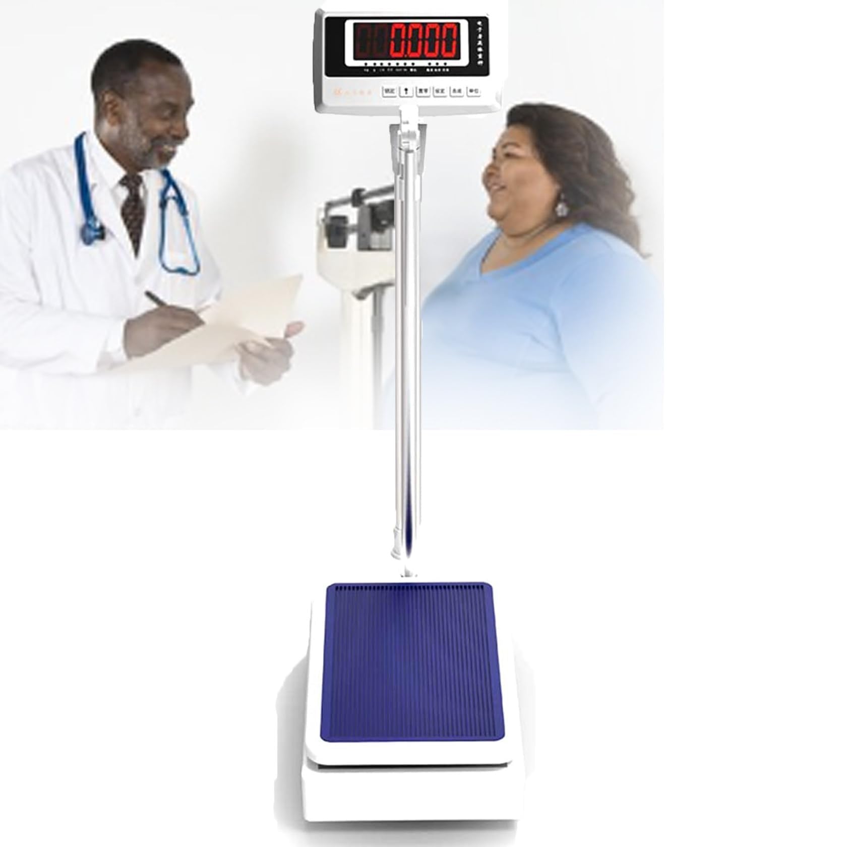Bilancia per Studio Medico - Bilancia Elettronica per la misurazione dell'altezza e del Peso, Bilancia Professionale ad Alta precisione per Medici, per Ufficio, casa, Palestra