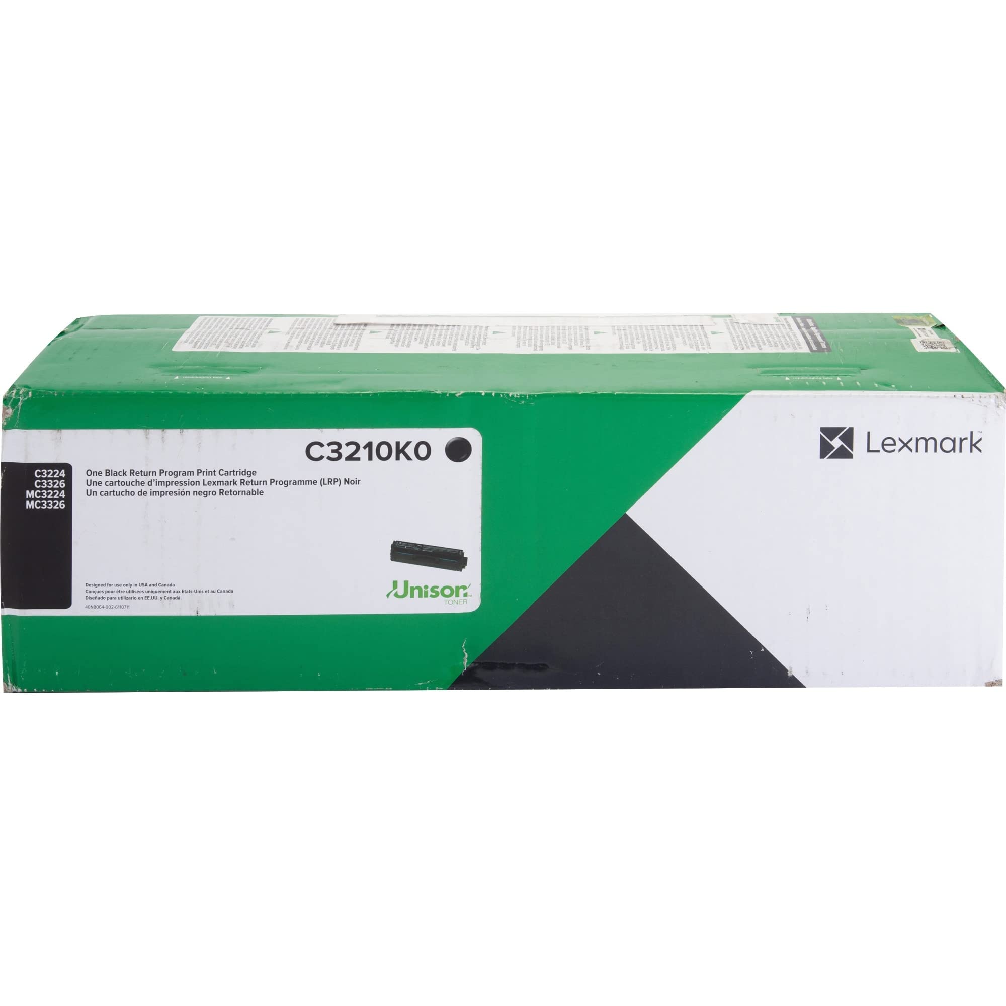 Lexmark C/MC3224, 3326, 3426 Black Return Program 1.5K Print Cartridge (C3210K0), 1 Unit
