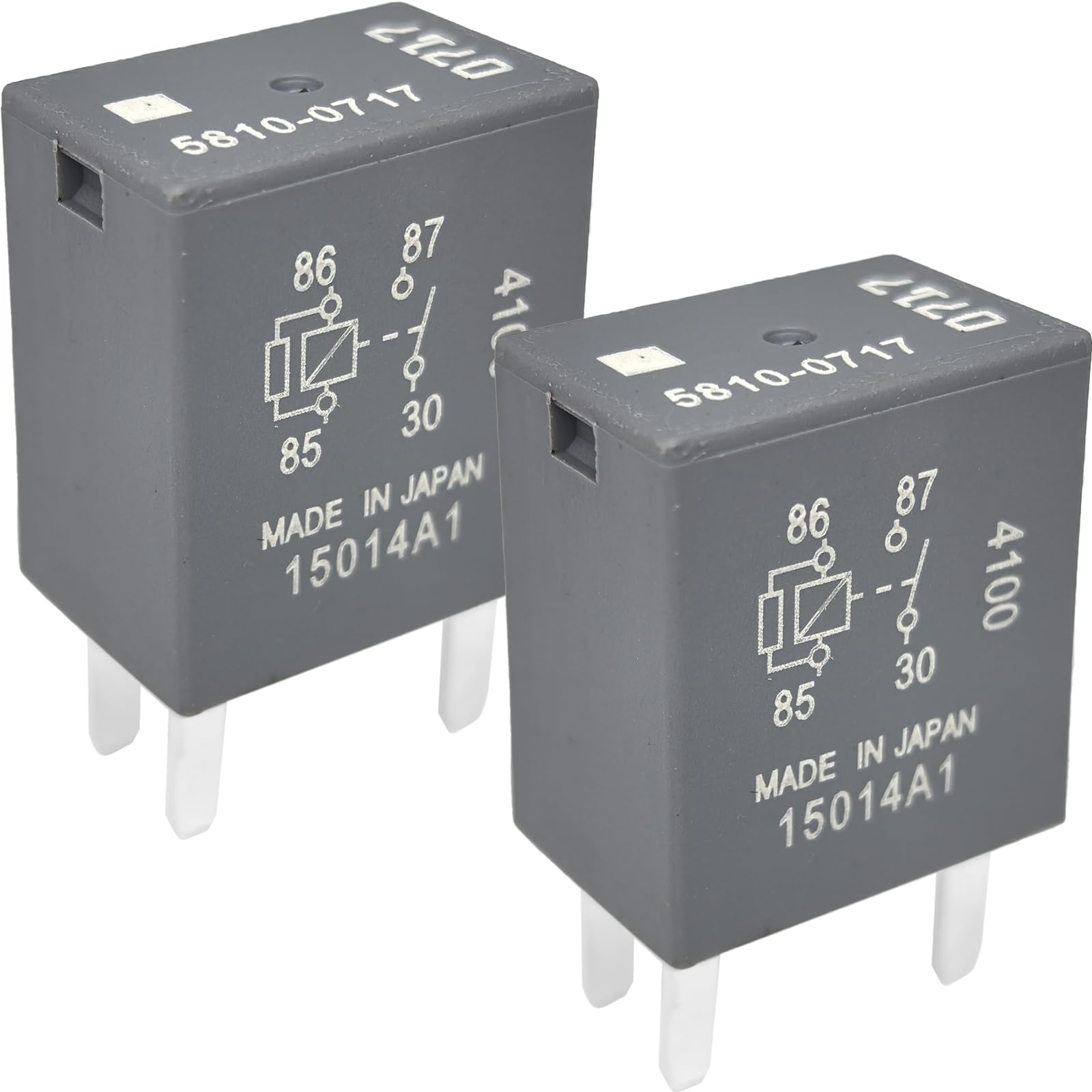 2-Pack 5810-0717 Relay - 12V DC 30A 4-Pin SPST Automotive Relay - Compatible with Select Vehicles (for Jeep Cherokee, Chevy Cruze, Opel Epica) - for Headlights, Fuel Pump & Cooling Fan Circuits-image-39