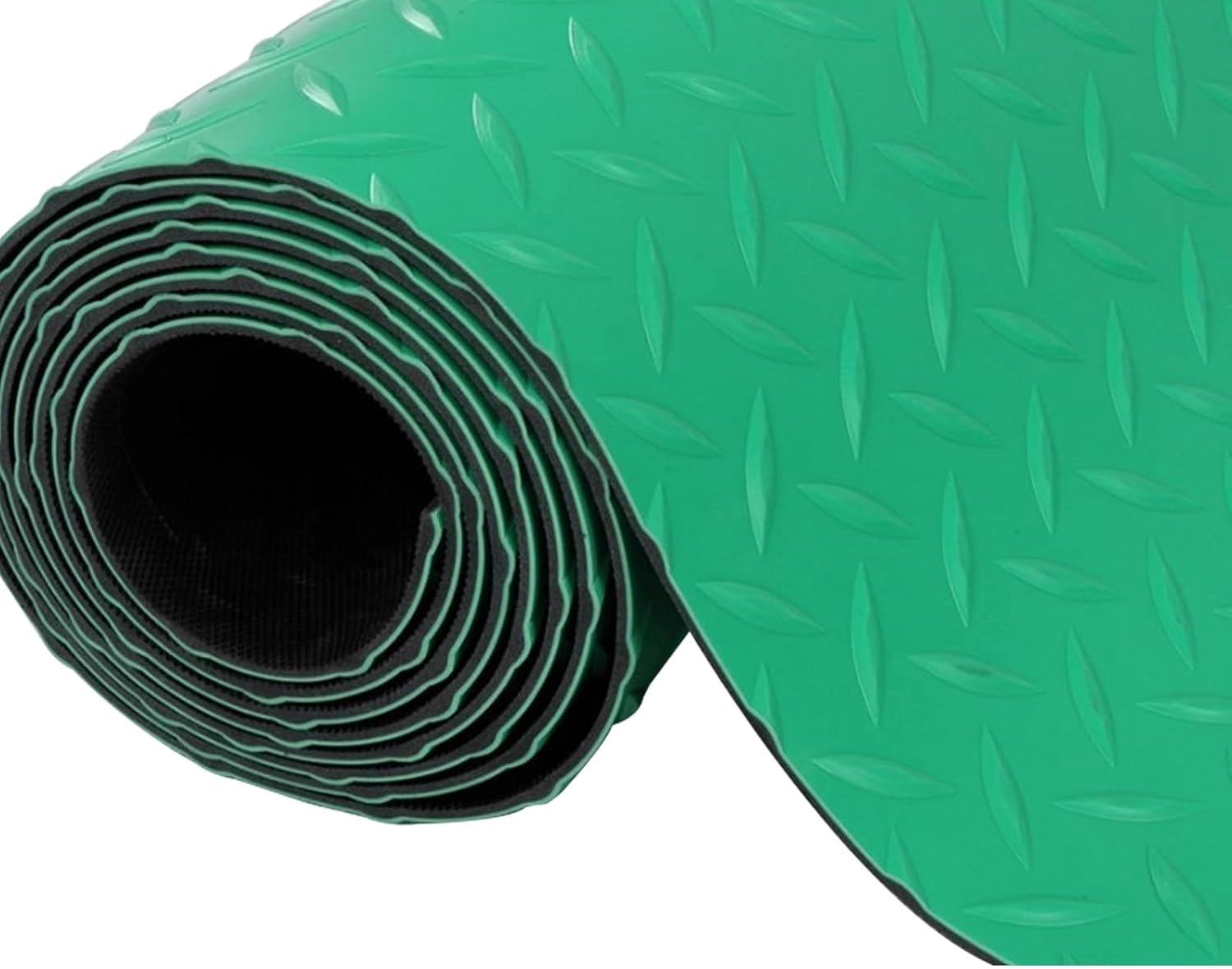 Anti-Slip Waterproof Floor Protector, Thickened PVC Roll Floor Mats，Durable, Non-Skid, for Home, Gym, Garage, and Vehicles(Green,1.3x1m/4.2x3.2ft)