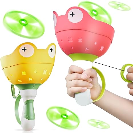 Flying disc Launcher, 2 Stück Propeller Spielzeug Kinder, Fliegende ...
