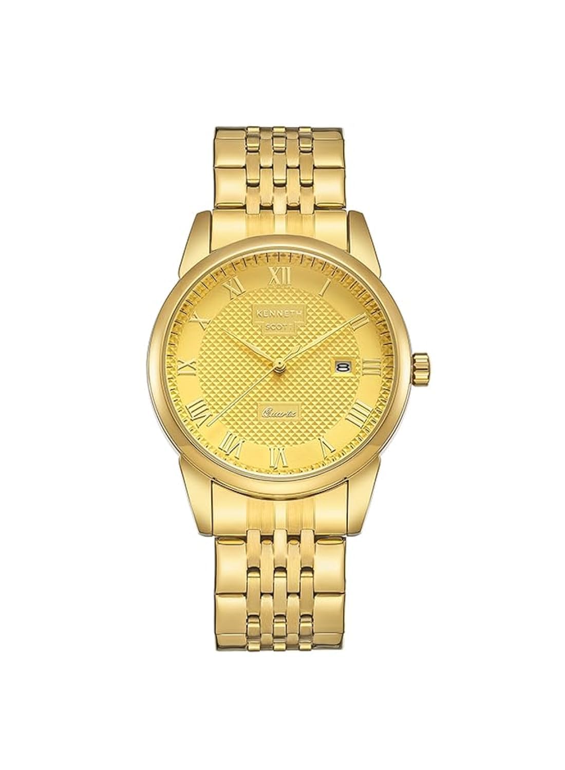 Kenneth Scott Mens Japanese Quartz Movement Watch, Analog Display and Bracelet Strap - K23030-GBGC, Gold, Gold, Bracelet (B0CP45NBFY) Amazon Price History, Amazon Price Tracker