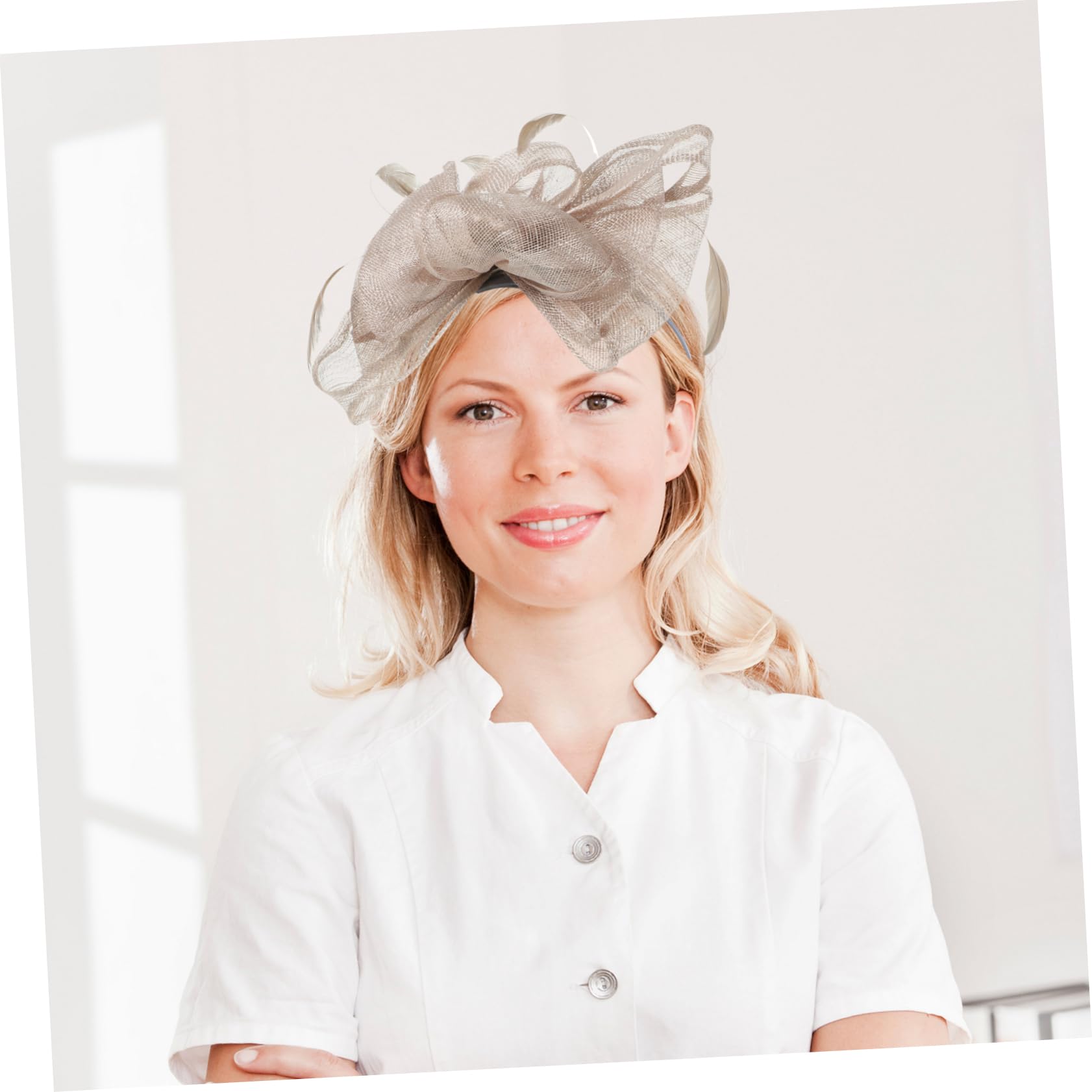 Housoutil 3pezzi Fasce Per Garza Grigia Accessori Eleganti Per Donne Per Feste e Matrimoni Morbide e Leggere Per Decorare Acconciature
