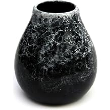 Ceramic Mate Tea Mug Marmol Dark 350 ml Ceramic Calabash Cup Ceramic Mate Tea Cup The Colour of Classic Marble Reusable Dishwasher Safe