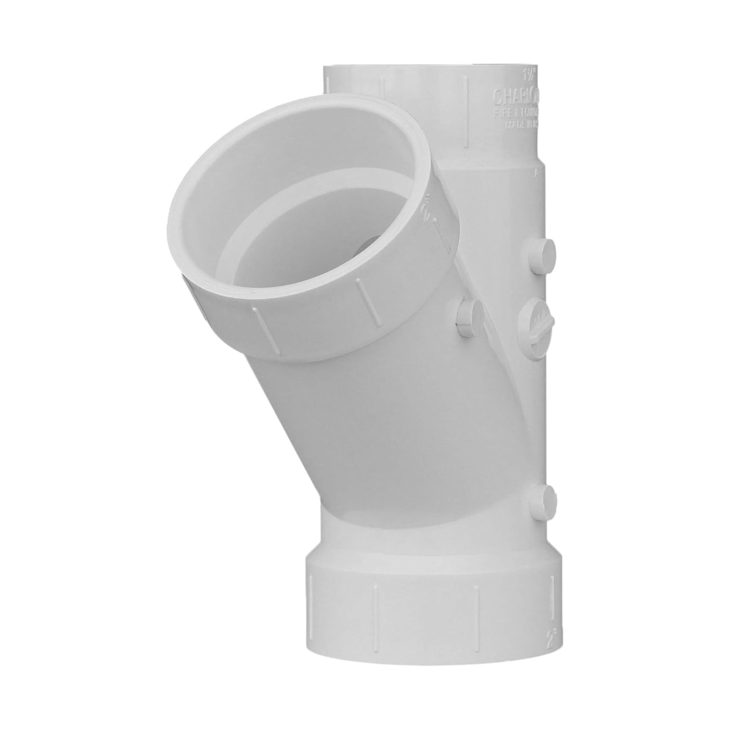 CHARLOTTE PIPE 2 x 1 1/2 x 2 DWV WYE REDUCING DWV (Drain, Waste and Vent) (10 Unit Box)